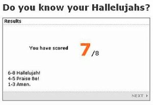 hallelujah quiz